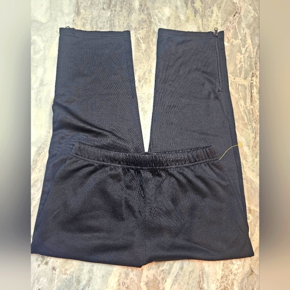 Nautica Jeans Co. Black Pull-On Pants with Side Zip Women’s Size L (16–18)